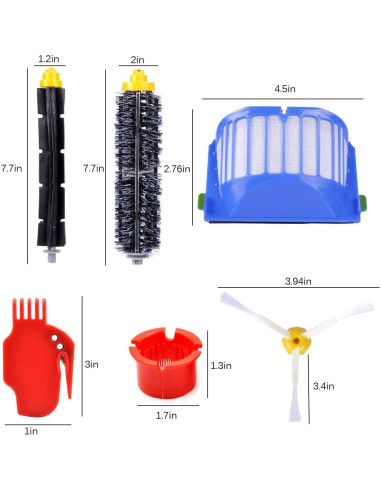 Kit de Reemplazo KEEPOW para iRobot Roomba 600 Series - 12 Piezas