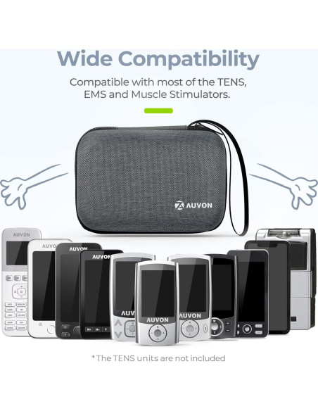 Funda de Viaje AUVON EVA Dura Impermeable para TENS Funda de Viaje AUVON EVA Dura Impermeable para TENS