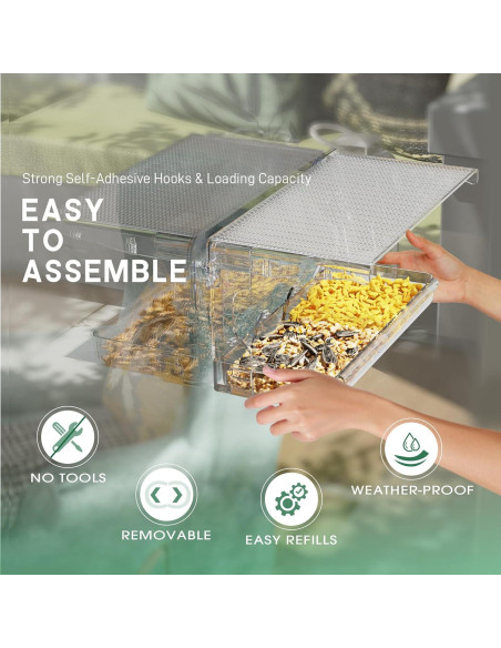 Comedero para Aves de Ventana SUNALLY 640ml Transparente Comedero para Aves de Ventana SUNALLY 640ml Transparente