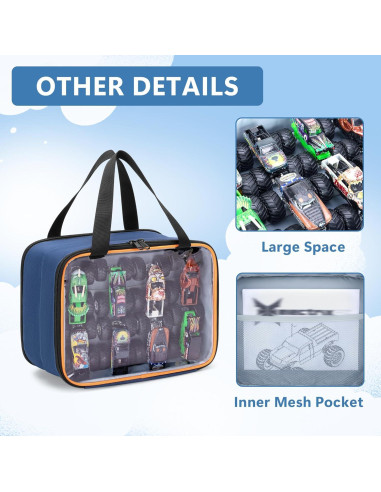 Bolsa de Almacenamiento Luxja para Camiones Monstruo 1:64 Azul