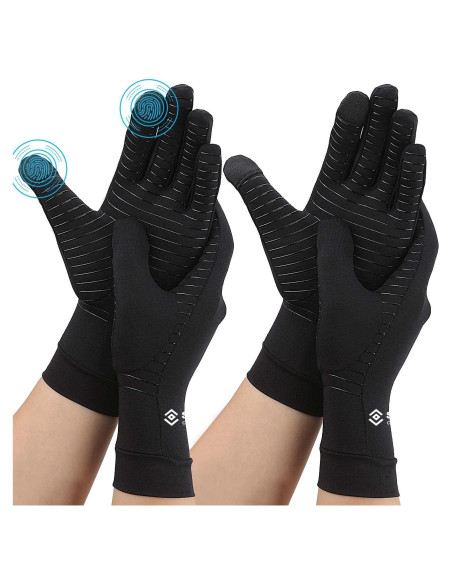 Guantes de Compresión de Dedos Completos Semikk - Cobre, Pequeño Guantes de Compresión de Dedos Completos Semikk - Cobre, Pequeño