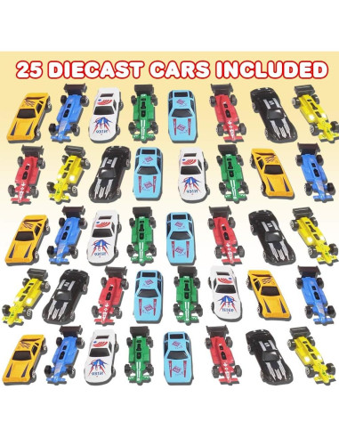 Set de 25 Coches de Juguete de Metal ArtCreativity - Duraderos