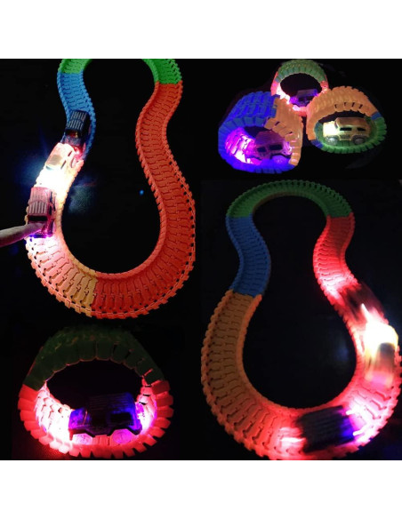 Coches de Pista LED Brillantes Kusikid - 3 Unidades para Niños Coches de Pista LED Brillantes Kusikid - 3 Unidades para Niños