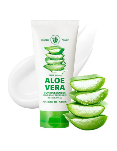 Limpiador Espumoso Nature Republic Aloe Vera 150ml Hidratante