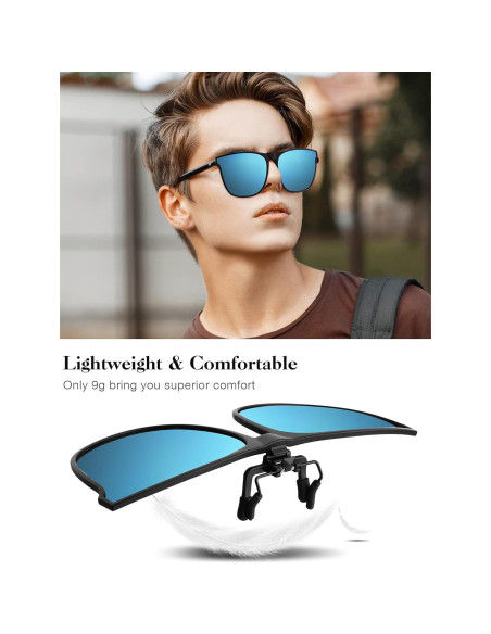 Gafas de sol polarizadas de clip Frienda - 3 pares grandes Gafas de sol polarizadas de clip Frienda - 3 pares grandes