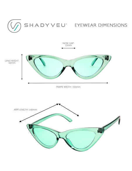 Gafas de sol ShadyVEU Ojo de Gato Retro Color Caramelo