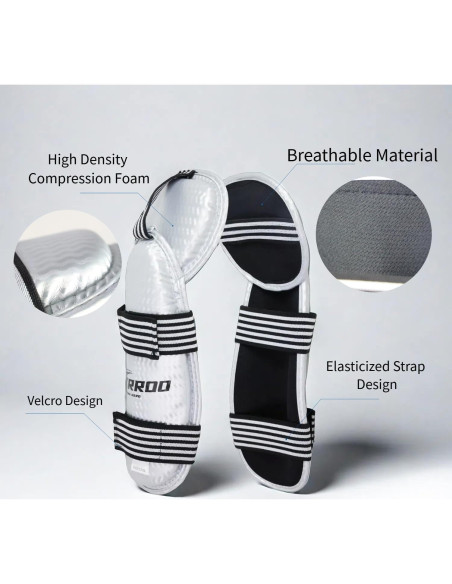 Conjunto de Protectores de Espinillas y Brazos HXRROO - Taekwondo, Karate, Kickboxing Conjunto de Protectores de Espinillas y Brazos HXRROO - Taekwondo, Karate, Kickboxing