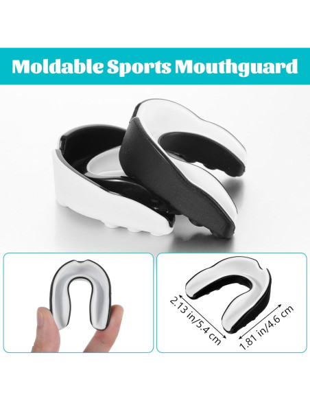 Protector Bucal Deportivo Gjinxi para Frenos - 2 Pcs Negro y Blanco Protector Bucal Deportivo Gjinxi para Frenos - 2 Pcs Negro y Blanco