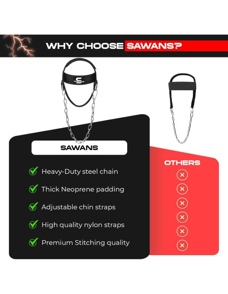 Arnés de Entrenamiento de Cuello SAWANS - Ajustable, Neopreno Arnés de Entrenamiento de Cuello SAWANS - Ajustable, Neopreno