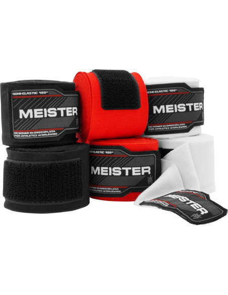 Envolturas de Mano Meister 180" Adulto - 3 Pares MMA/Boxeo Envolturas de Mano Meister 180" Adulto - 3 Pares MMA/Boxeo