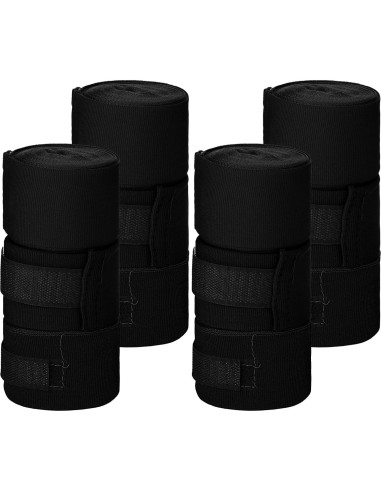 Junkin Envolturas de Mano de Boxeo 6 Pares 180 cm Negro