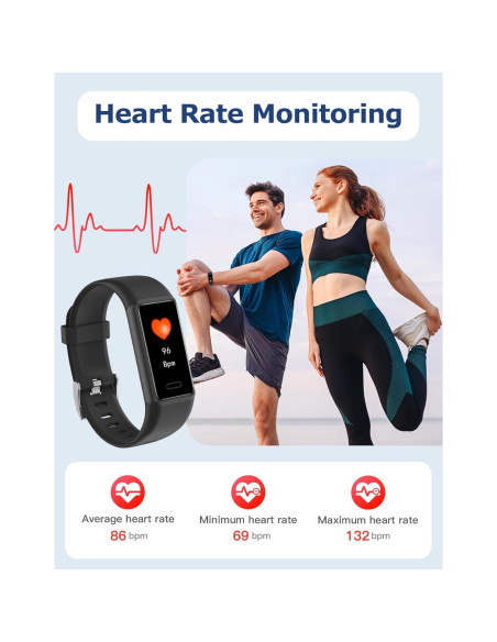 Rastreador de Fitness Cloudpoem S3 Monitor Cardíaco IP68 Rastreador de Fitness Cloudpoem S3 Monitor Cardíaco IP68