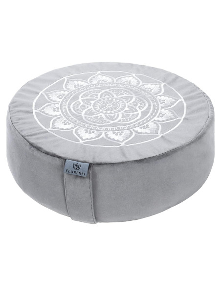 Cojín de Meditación Florensi Grande de Terciopelo Gris Cojín de Meditación Florensi Grande de Terciopelo Gris