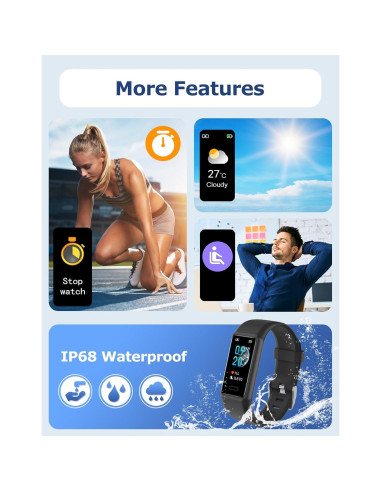 Rastreador de Fitness Cloudpoem S3 Monitor Cardíaco IP68