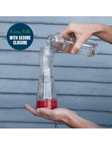 Alimentador de Colibríes MEKKAPRO 296 ml Vidrio Rojo Colgante