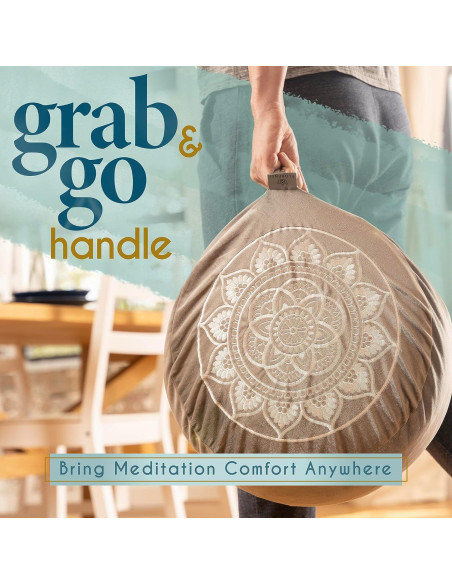 Cojín de Meditación Florensi Grande de Terciopelo Gris Cojín de Meditación Florensi Grande de Terciopelo Gris