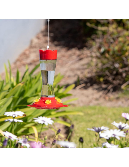 Alimentador de Colibríes MEKKAPRO 296 ml Vidrio Rojo Colgante Alimentador de Colibríes MEKKAPRO 296 ml Vidrio Rojo Colgante