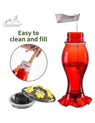 Alimentador de Colibríes Jealoeur 0.5 kg Colgante Rojo