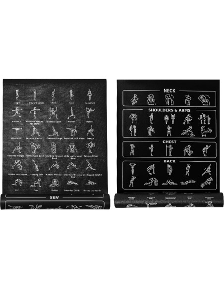 Tapete de Yoga Instructivo CIGOCIVI Antideslizante 173x61cm Tapete de Yoga Instructivo CIGOCIVI Antideslizante 173x61cm