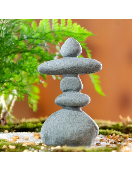 Estatuas de Rocas Zen Apiladas FADECOR - 7 Piedras Naturales Estatuas de Rocas Zen Apiladas FADECOR - 7 Piedras Naturales