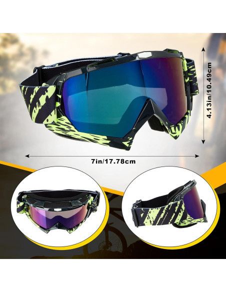 Gafas de Motocross Tallew 4 Pares Ajustables para ATV y Esquí Gafas de Motocross Tallew 4 Pares Ajustables para ATV y Esquí