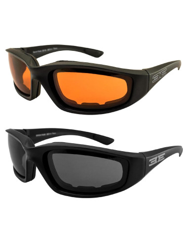 Gafas de sol para motocicleta Epoch Eyewear - 2 pares con espuma