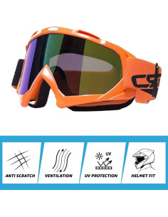 Gafas de Motociclismo CRG Sports T815-7 Multicolor Naranja 2