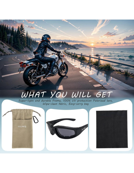 Gafas de sol polarizadas TR90 para motocicleta y deportes Gafas de sol polarizadas TR90 para motocicleta y deportes