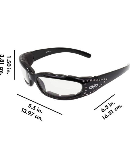 Gafas de Motocicleta Global Vision Marilyn 3 con Lentes UV400 Gafas de Motocicleta Global Vision Marilyn 3 con Lentes UV400