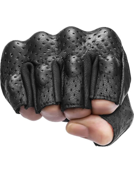 Guantes de Motocicleta Superbike G11 de Cuero de Cabra Negro Guantes de Motocicleta Superbike G11 de Cuero de Cabra Negro