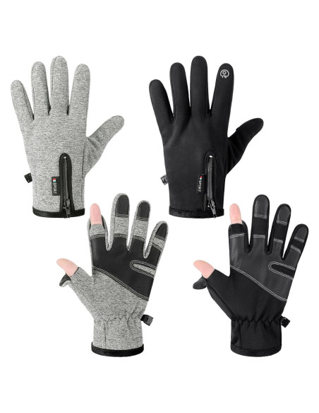 Guantes Sin Dedos Impermeables Bencailor para Hombre - 2 Pares Guantes Sin Dedos Impermeables Bencailor para Hombre - 2 Pares