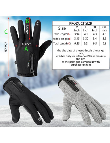 Guantes Sin Dedos Impermeables Bencailor para Hombre - 2 Pares