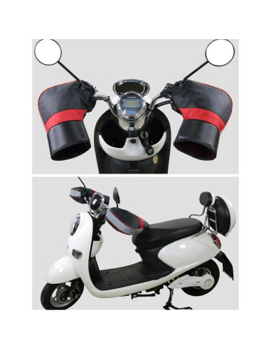Guantes de Manillar HKSICHENGKEJI Térmicos Impermeables para Motocicleta