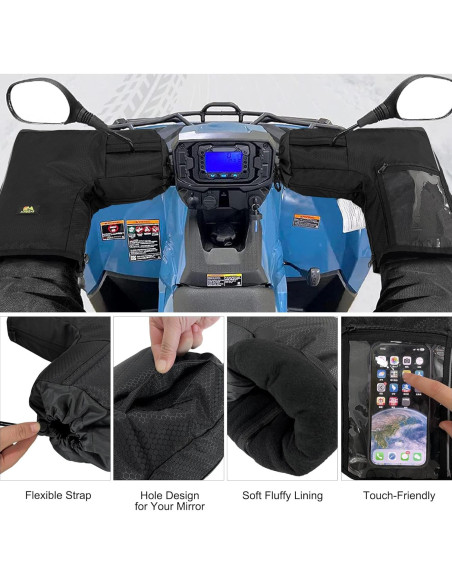 Guantes MYDAYS ATV Mitones Táctiles Impermeables 39.9x38.1cm Guantes MYDAYS ATV Mitones Táctiles Impermeables 39.9x38.1cm