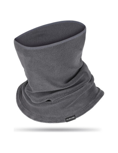Gaiter de Cuello Polar Gris para Deportes al Aire Libre Unisex
