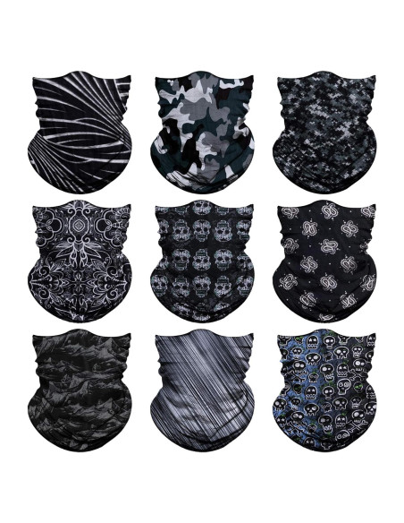 Gaiter de Cuello Venswell 6 Piezas Multifuncional para Hombres y Mujeres Gaiter de Cuello Venswell 6 Piezas Multifuncional para Hombres y Mujeres