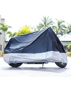 Cubierta de motocicleta impermeable XYZCTEM 274 cm negra 2