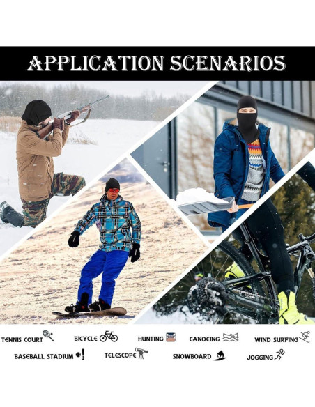 Paquete de 2 Máscaras Balaclava UV Unisex - Grande, Negro y Azul Marino Paquete de 2 Máscaras Balaclava UV Unisex - Grande, Negro y Azul Marino