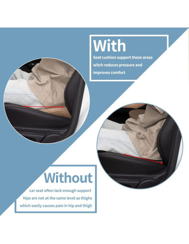Cojín de Asiento Ergonómico KINGLETING Beige Espuma Viscoelástica