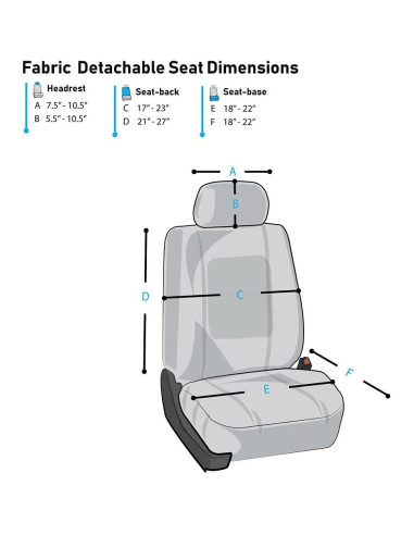 Fundas de Asiento de Coche FH Group 3D Air Mesh Ajuste Universal