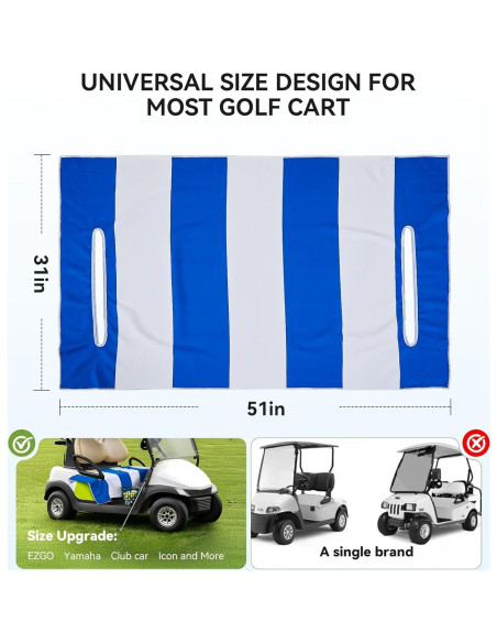 Fundas de Asiento para Carritos de Golf Warmiehomy Azul Marino Fundas de Asiento para Carritos de Golf Warmiehomy Azul Marino