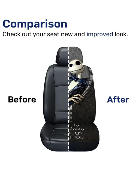 Cubierta de Asiento Automotriz GENANY Nightmare Skellington Cubierta de Asiento Automotriz GENANY Nightmare Skellington
