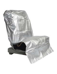 Cubierta de Sombra para Asiento de Auto Bebé 3 Capas UV Plateada