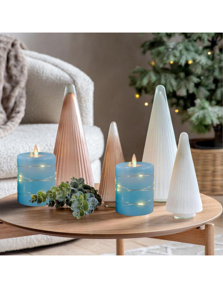 Velas LED Sin Llama NICEME con Control Remoto y Luz de Cuerda Velas LED Sin Llama NICEME con Control Remoto y Luz de Cuerda