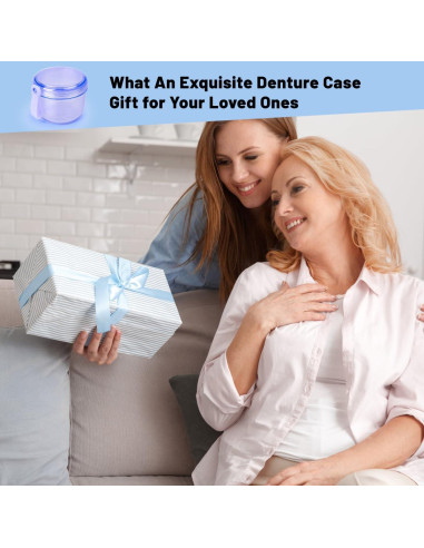 Estuche de Baño para Dentaduras Mckkor Azul a Prueba de Fugas