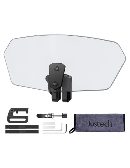 Parabrisas Universal Justech para Motocicleta - Humo Ajustable Parabrisas Universal Justech para Motocicleta - Humo Ajustable