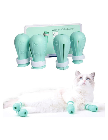 Botas de Silicona Ajustables para Gatos MSMUOEZ G400 Verde Botas de Silicona Ajustables para Gatos MSMUOEZ G400 Verde