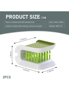 2 Cepillos de Limpieza Multifuncionales Ferianl Verde 2