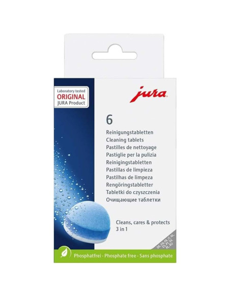 Tabletas de limpieza 3 fases Jura 6 unidades 9.07g Tabletas de limpieza 3 fases Jura 6 unidades 9.07g