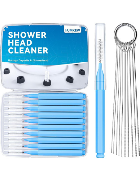 Limpiador de Cabezal de Ducha Lumkew 30 Piezas Nylon Acero Limpiador de Cabezal de Ducha Lumkew 30 Piezas Nylon Acero